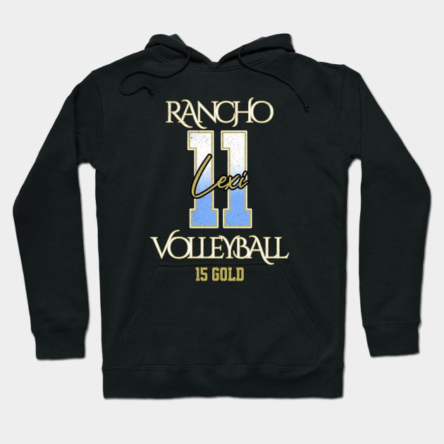 Lexi #11 Rancho VB (15 Gold) - Black Hoodie by Rancho Family Merch